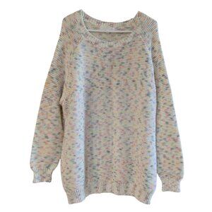 Adyson Parker Women's Oversized Chunky Knit Sweater Confetti Pastel Plus Size 2X